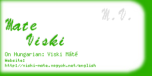 mate viski business card