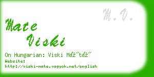 mate viski business card